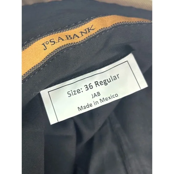 NEW brown Jos A Bank 36R 36 signature gold suit dress pants trousers 100% Wool